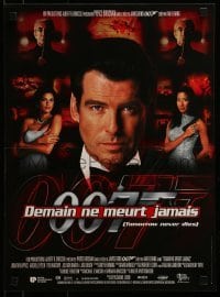 4y709 TOMORROW NEVER DIES French 16x22 1997 Pierce Brosnan as Bond, Michelle Yeoh, Teri Hatcher!