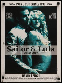 4y712 WILD AT HEART French 15x20 1990 David Lynch, image of Nicolas Cage & sexiest Laura Dern!