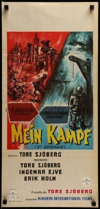 4y979 SECRETS OF THE NAZI CRIMINALS Italian locandina 1962 Mein Kampf II, Swedish WWII documentary!