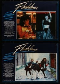 4y865 FLASHDANCE group of 8 Italian 18x26 pbustas 1983 sexy Jennifer Beals, take your passion and make it happen!