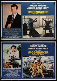 4y858 MOONRAKER group of 10 Italian 18x26 pbustas 1979 images of Roger Moore as James Bond!
