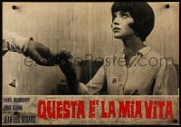 4y900 MY LIFE TO LIVE Italian 19x27 pbusta 1963 Jean-Luc Godard's Vivre sa Vie, Anna Karina!