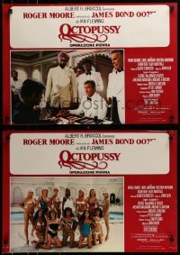 4y886 OCTOPUSSY group of 4 Italian 18x26 pbustas 1983 Roger Moore as James Bond w/sexy Maud Adams!