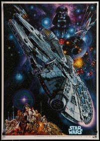4y385 STAR WARS Japanese R1982 George Lucas classic epic, Commemorative art by Noriyoshi Ohrai!