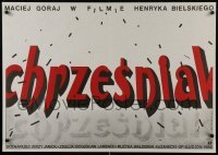 4y742 CHRZESNIAK Polish 26x38 1986 Henryk Bielski, Witold Dybowski art, cool text design!