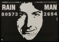 4y808 RAIN MAN Polish 26x37 1990 Erol art of autistic Dustin Hoffman, directed by Barry Levinson!