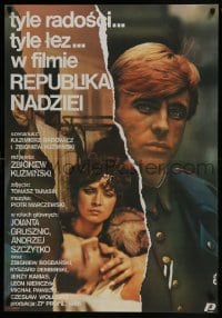 4y811 REPUBLIKA NADSIEI Polish 26x38 1986 cool images of top cast, designed by Jakub Erol!