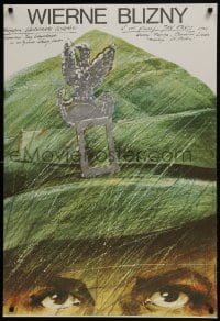 4y836 WIERNE BLIZNY Polish 25x37 1982 Andrzej Pagowski art of soldier's hat with eagle symbol!