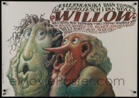 4y837 WILLOW Polish 26x37 1989 Kilmer, Joanne Whalley, completely different Walkuski artwork!