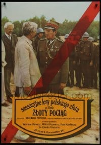 4y847 ZLOTY POCIAG Polish 26x38 1986 World War II train adventure thriller starring Waclaw Ulewicz