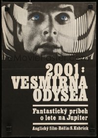 4y005 2001: A SPACE ODYSSEY Slovak 11x16 1970 Stanley Kubrick, classic close up of Keir Dullea!