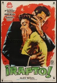 4y099 RANSOM Spanish 1956 completely different art of Glenn Ford & Donna Reed by Jano!