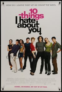 4z042 10 THINGS I HATE ABOUT YOU DS 1sh 1999 Julia Stiles, Heath Ledger, modern Shakespeare!