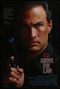 4z050 ABOVE THE LAW 1sh 1988 Sharon Stone, Pam Grier, great close-up image of Steven Seagal!