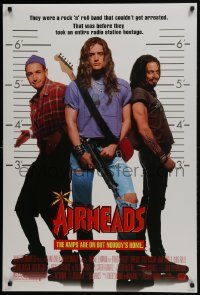 4z062 AIRHEADS style B DS 1sh 1994 rockers Adam Sandler, Brendan Fraser & Steve Buscemi!