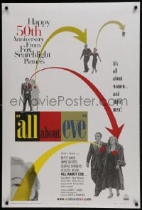 4z071 ALL ABOUT EVE DS 1sh R2000 Bette Davis & Anne Baxter, Monroe, image from original one sheet!