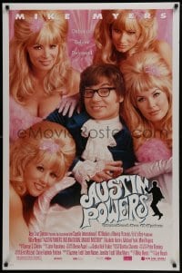 4z092 AUSTIN POWERS: INT'L MAN OF MYSTERY style B DS 1sh 1997 spy Mike Myers & sexy fembots!