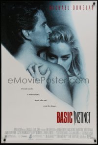 4z110 BASIC INSTINCT DS 1sh 1992 Paul Verhoeven directed, Michael Douglas & sexy Sharon Stone!