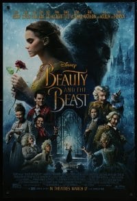 4z137 BEAUTY & THE BEAST advance DS 1sh 2017 Walt Disney, Emma Watson, Dan Stevens and top cast!