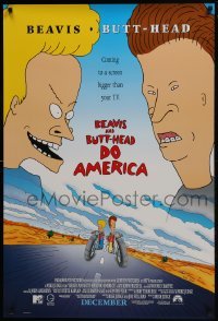 4z141 BEAVIS & BUTT-HEAD DO AMERICA int'l advance 1sh 1996 Mike Judge MTV delinquent cartoon!