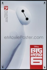 4z155 BIG HERO 6 advance DS 1sh 2014 Walt Disney CGI, cool image of Baymax & white background!