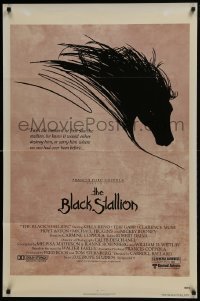 4z161 BLACK STALLION style B 1sh 1979 Kelly Reno, Teri Garr, Carroll Ballard, great horse art!