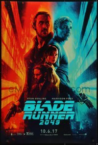 4z165 BLADE RUNNER 2049 teaser DS 1sh 2017 great montage image with Harrison Ford & Ryan Gosling!