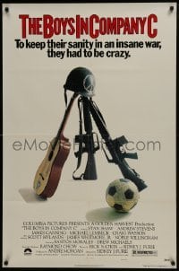 4z177 BOYS IN COMPANY C 1sh 1978 the insane Vietnam War, cool image of guitar, guns & soccer ball!