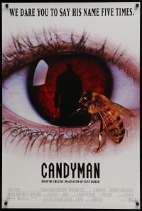 4z203 CANDYMAN DS 1sh 1992 Clive Barker, creepy close-up image of bee in eyeball!