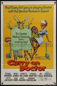 4z213 CARRY ON DOCTOR 1sh 1972 the gang is playing doctor with the sexiest nurses in town!