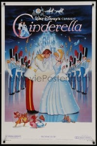 4z228 CINDERELLA 1sh R1987 Walt Disney classic romantic musical fantasy cartoon!