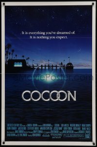 4z238 COCOON 1sh 1985 Ron Howard classic sci-fi, great artwork by John Alvin!
