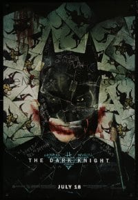 4z264 DARK KNIGHT wilding 1sh 2008 cool playing card collage of Christian Bale as Batman!