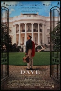 4z266 DAVE DS 1sh 1993 directed by Ivan Reitman, Kevin Kline as impostor president!