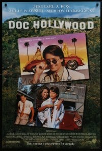 4z299 DOC HOLLYWOOD advance DS 1sh 1991 doctor Michael J. Fox, sexy Julie Warnera & Woody Harrelson!