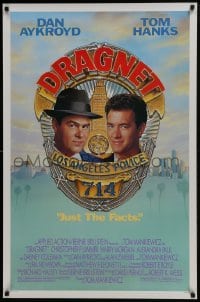 4z305 DRAGNET 1sh 1987 Dan Aykroyd as detective Joe Friday with Tom Hanks, art by McGinty!