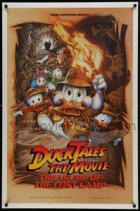 4z310 DUCKTALES: THE MOVIE DS 1sh 1990 Walt Disney, Scrooge McDuck, cool adventure art by Drew!