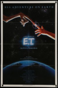 4z316 E.T. THE EXTRA TERRESTRIAL studio style 1sh 1982 Drew Barrymore, Steven Spielberg, Alvin art!