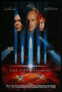 4z347 FIFTH ELEMENT DS 1sh 1997 Bruce Willis, Milla Jovovich, Oldman, directed by Luc Besson!
