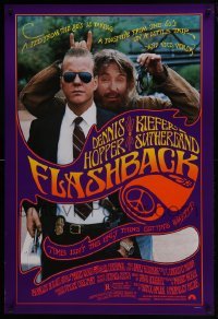 4z355 FLASHBACK 1sh 1990 hippie Dennis Hopper & uptight Kiefer Sutherland!