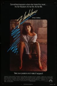 4z356 FLASHDANCE 1sh 1983 sexy dancer Jennifer Beals, take your passion and make it happen!