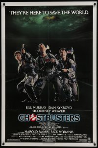 4z381 GHOSTBUSTERS 1sh 1984 Bill Murray, Aykroyd & Ramis are here to save the world!