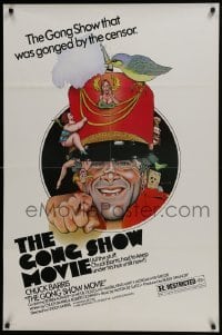 4z389 GONG SHOW MOVIE 1sh 1980 all the stuff Chuck Barris had to keep under his hat, Nelson art!
