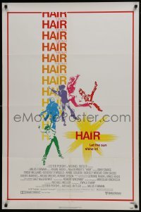 4z410 HAIR 1sh 1979 Milos Forman musical, Treat Williams, let the sun shine in!