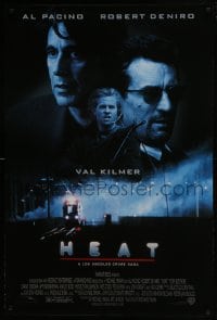4z421 HEAT DS 1sh 1996 Al Pacino, Robert De Niro, Val Kilmer, Michael Mann directed!