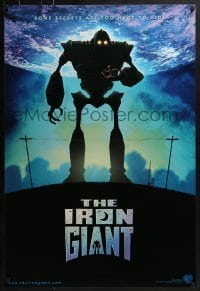 4z477 IRON GIANT int'l 1sh 1999 animated modern classic, completely different cartoon robot art!