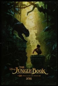 4z501 JUNGLE BOOK teaser DS 1sh 2016 great image of Mowgli with Shere Khan and Kaa!
