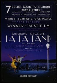 4z527 LA LA LAND teaser DS 1sh 2016 Ryan Gosling, Emma Stone, 7 Golden Globe Nominations!