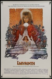 4z528 LABYRINTH 1sh 1986 Jim Henson, art of David Bowie & Jennifer Connelly by Ted CoConis!