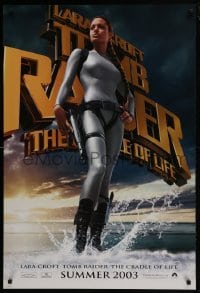 4z532 LARA CROFT TOMB RAIDER THE CRADLE OF LIFE teaser DS 1sh 2003 full-length sexy Angelina Jolie!